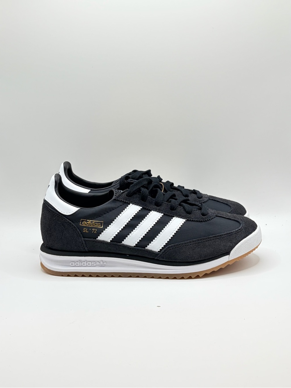 adidas SL '72 RS J Black White with Gum Sole 6.5Y/7.5W